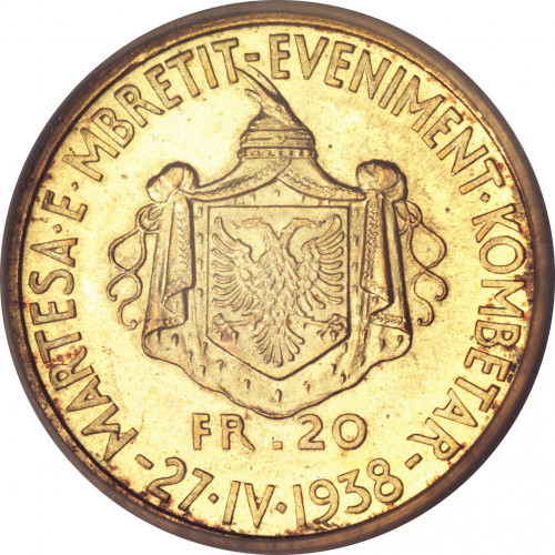 20 frang ari - Albanie