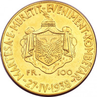 100 frang ari - Albanie