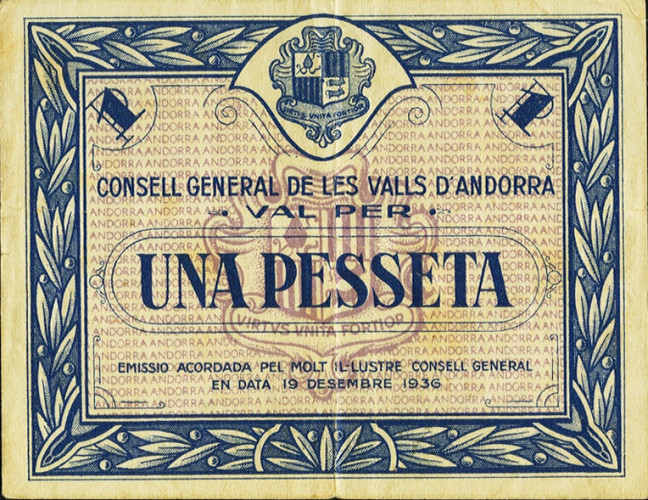 1 pesseta - Andorra