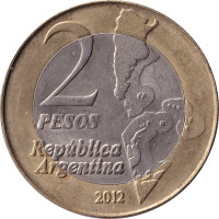 2 pesos - Argentine