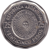 25 pesos - Argentine