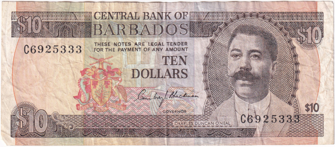 10 dollars - Barbados