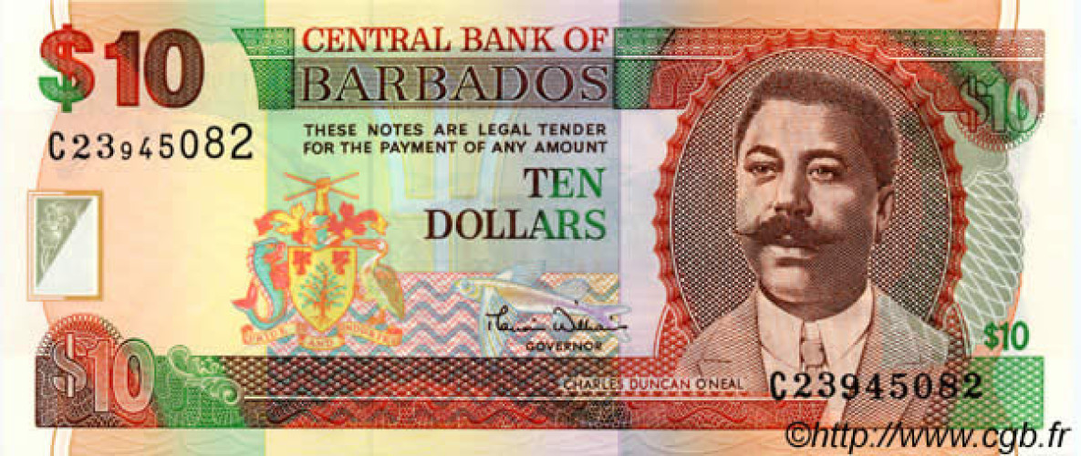 10 dollars - Barbados