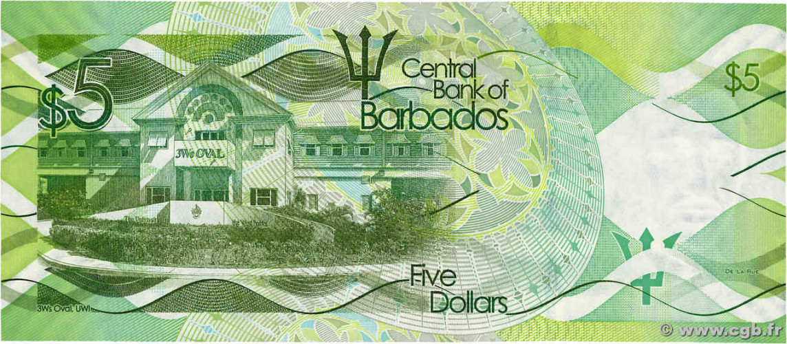 5 dollars - Barbados