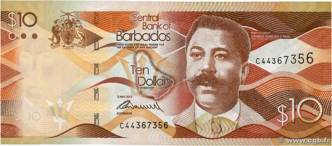 10 dollars - Barbados