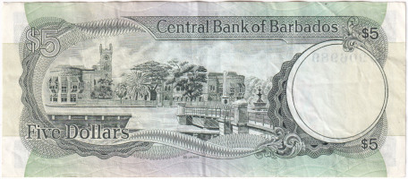 5 dollars - Barbados