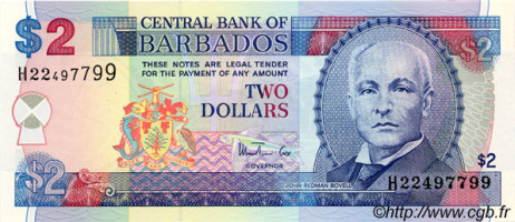 2 dollars - Barbados