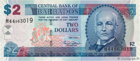 2 dollars - Barbados