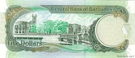 5 dollars - Barbados