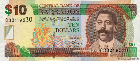 10 dollars - Barbades