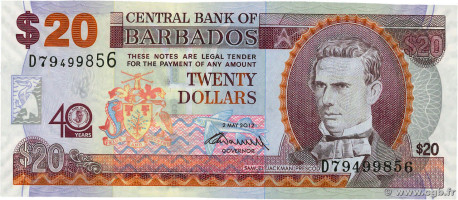 20 dollars - Barbados