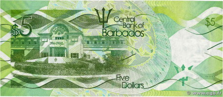 5 dollars - Barbades