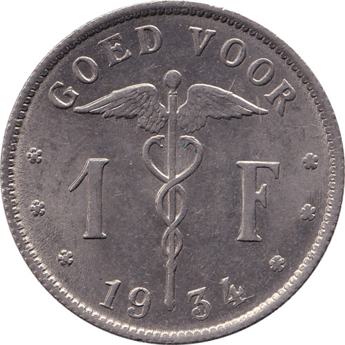 1 franc - Belgium