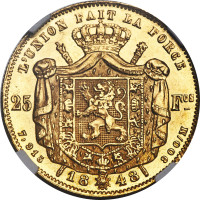 25 francs - Belgique