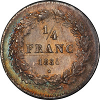 1/4 franc - Belgique