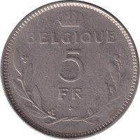 5 francs - Belgium