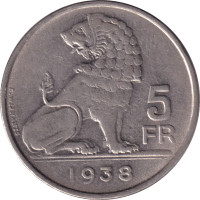 5 francs - Belgique