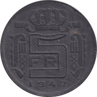 5 francs - Belgique