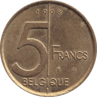 5 francs - Belgium