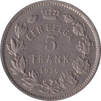 5 francs - Belgium