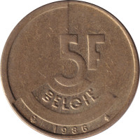 5 francs - Belgium