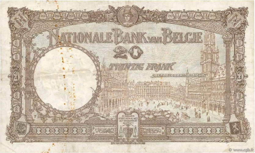 20 francs - Belgique