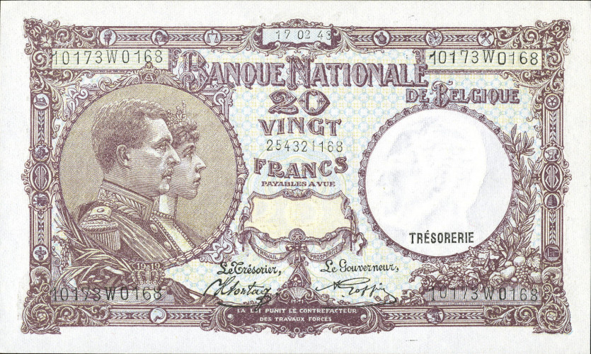 20 francs - Belgique