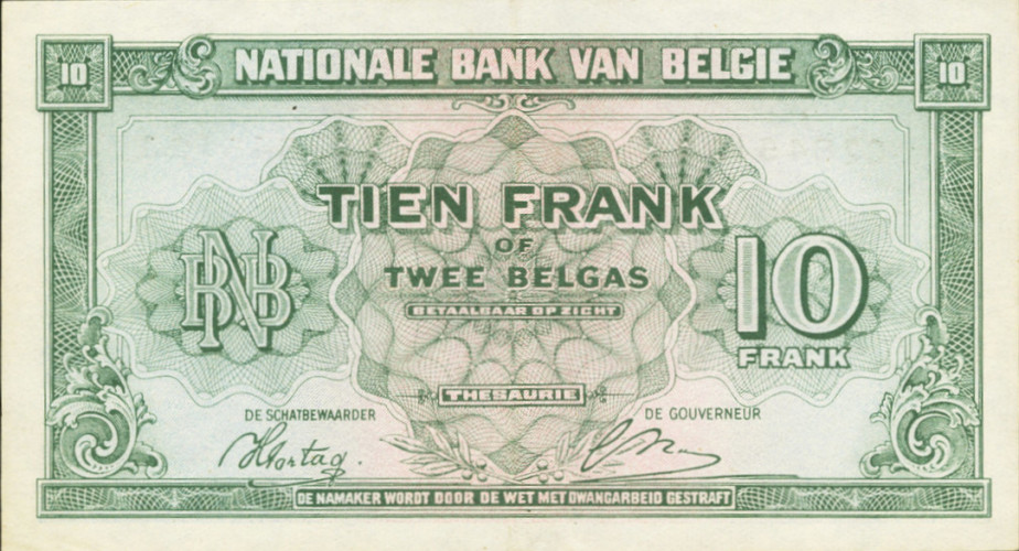 10 francs - Belgium