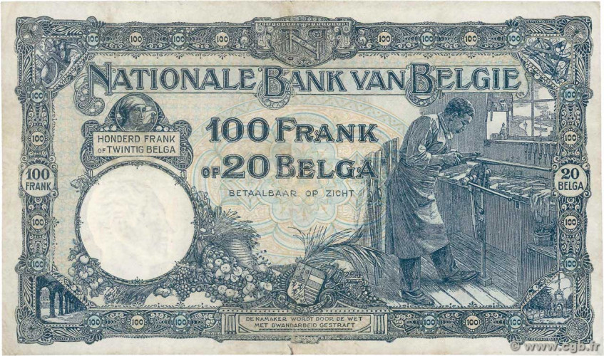 100 francs - Belgium