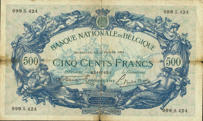 500 francs - Belgium