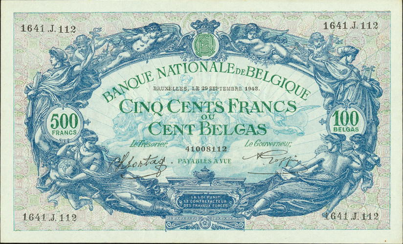 500 francs - Belgium