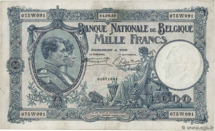 1000 francs - Belgium