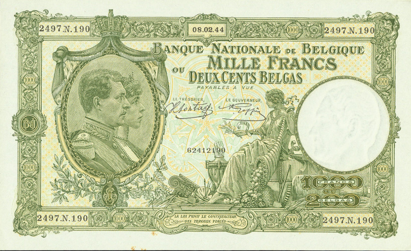 1000 francs - Belgique