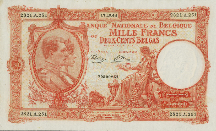 1000 francs - Belgium