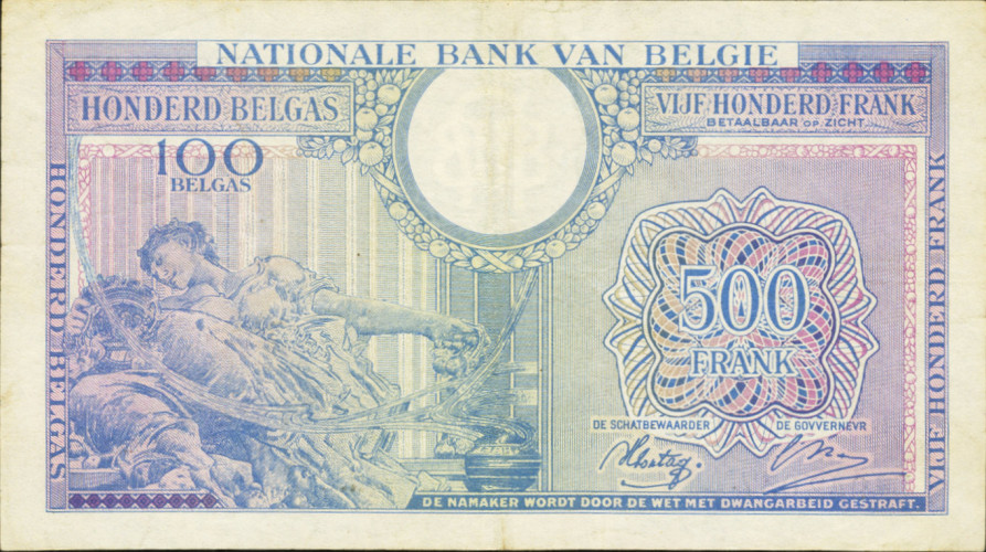 500 francs - Belgium