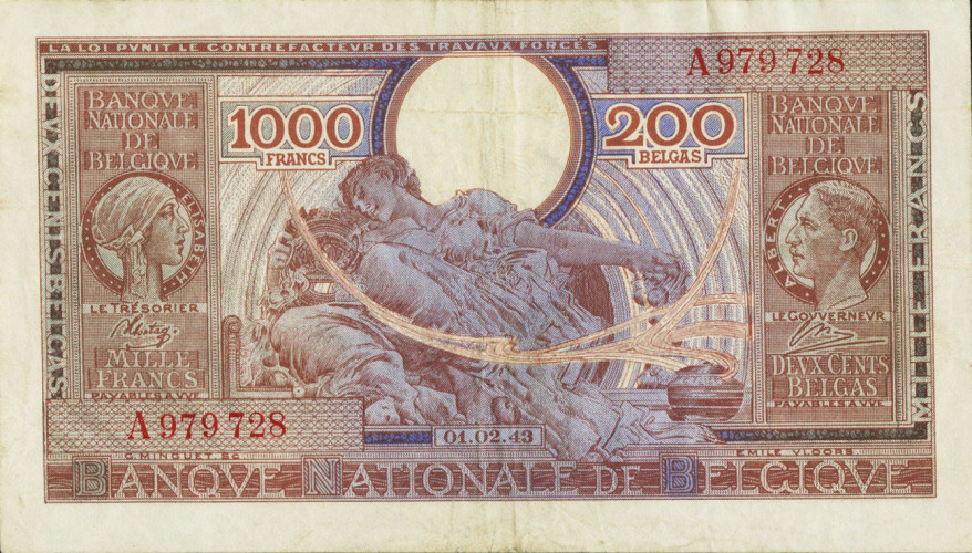 1000 francs - Belgium