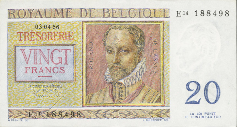 20 francs - Belgique