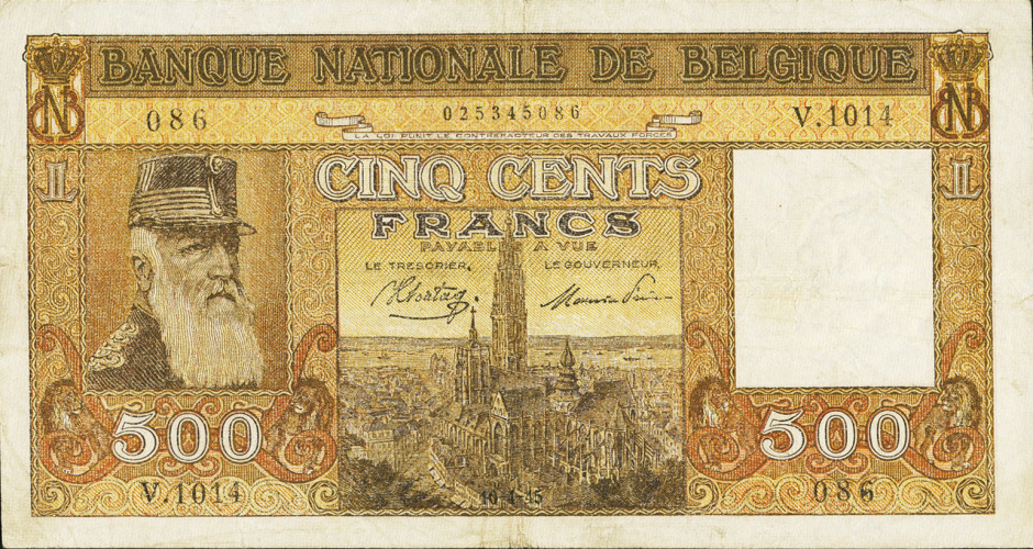 500 francs - Belgium