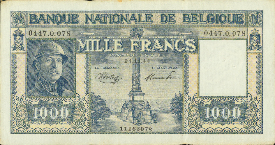 1000 francs - Belgium