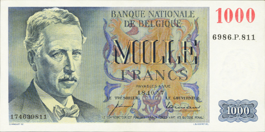 1000 francs - Belgium