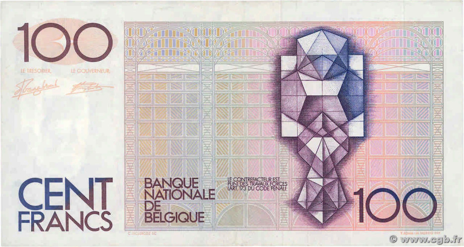 100 francs - Belgique