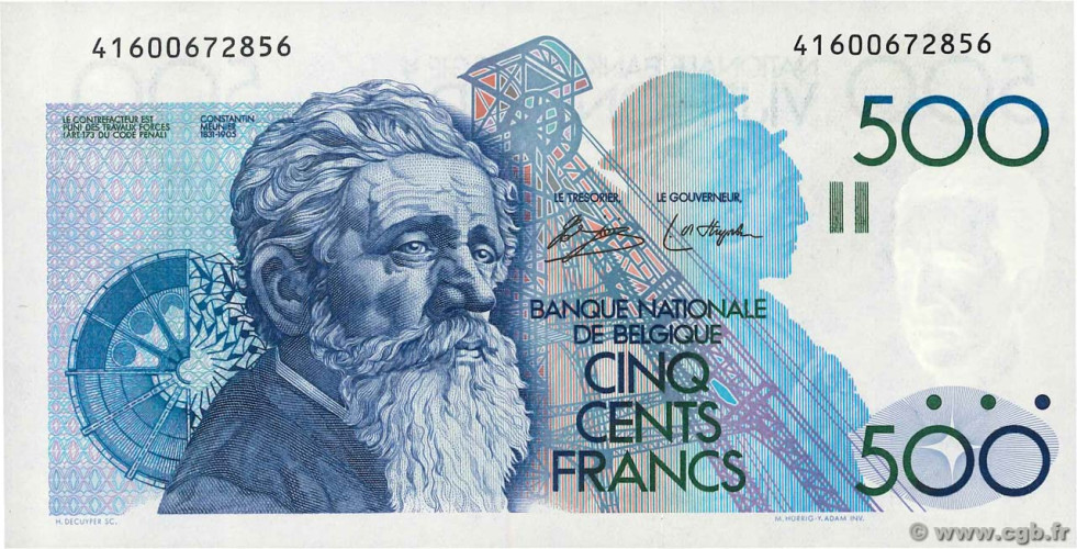 500 francs - Belgium