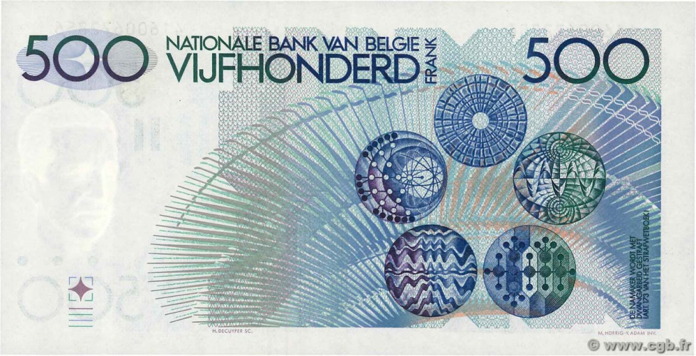 500 francs - Belgium