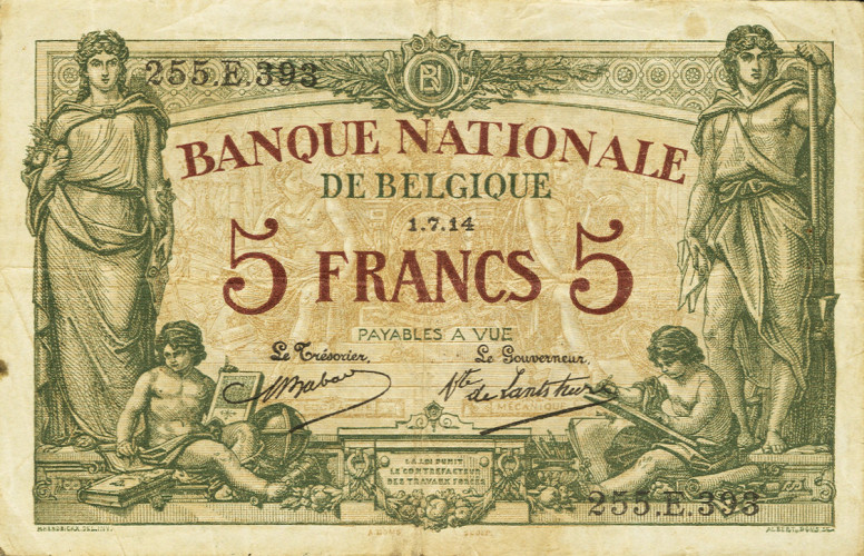 5 francs - Belgium