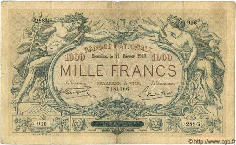 1000 francs - Belgique