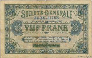 5 francs - Belgium