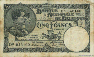 5 francs - Belgique