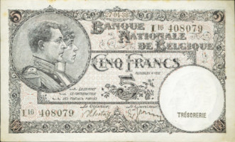 5 francs - Belgique