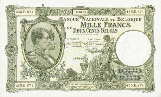 1000 francs - Belgium