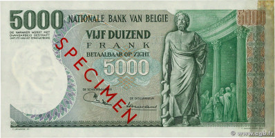 5000 francs - Belgique